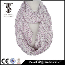 Мода новый дизайн зимой теплый бесконечности блесток пряжи шарф